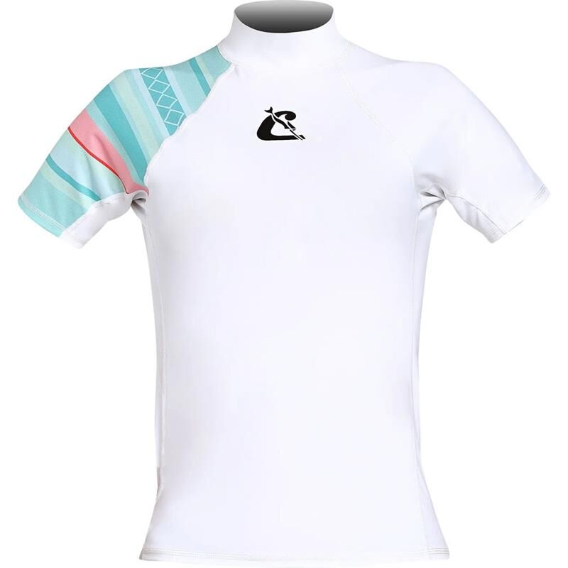 Cressi Shield Rash Guard Lady T-Shirt WHITE - AQUAMARINE - L - NO:4