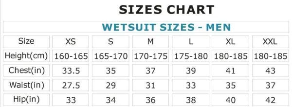 Problue Erkek Tek Parça Dalış Elbisesi 3 mm