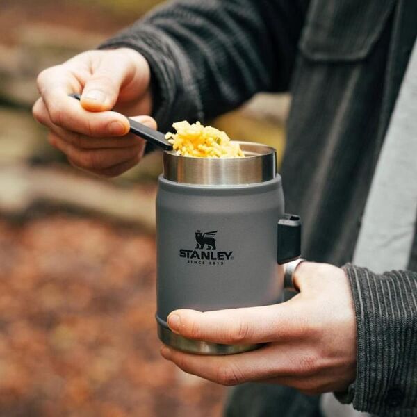 Stanley Klasik Paslanmaz Çelik Yemek Termosu Kaşıklı 0,40 Lt Charcoal