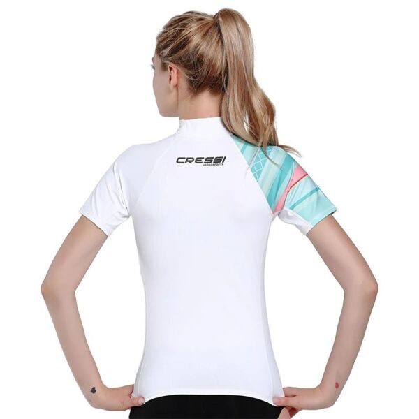 Cressi Shield Rash Guard Lady T-Shirt WHITE - AQUAMARINE - 2XL - NO:6