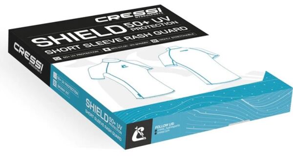 Cressi Shield Rash Guard Lady T-Shirt WHITE - AQUAMARINE - 2XL - NO:6