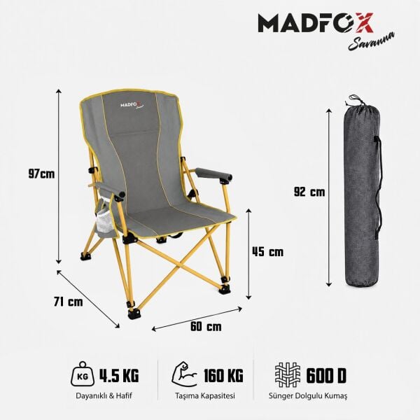 Madfox Savanna Katlanır Kamp Sandalyesi