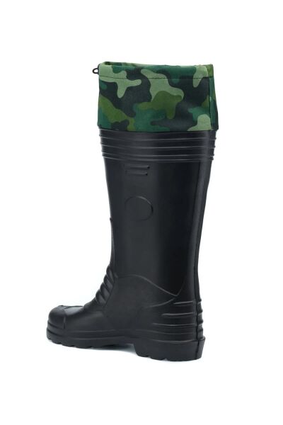 Akınal Bella Konçlu Büzmeli Su Geçirmez Eva Çizme SİYAH - 42-43