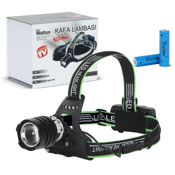 Black Watton TEX6 Led Şarjlı Kafa Lambası