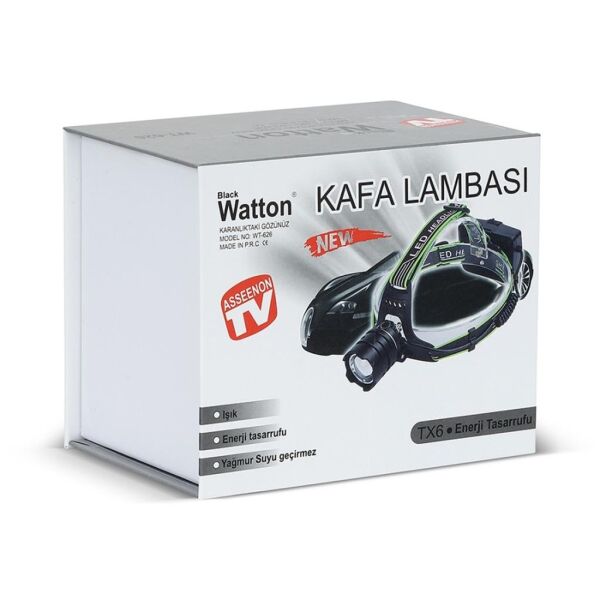 Black Watton TEX6 Led Şarjlı Kafa Lambası