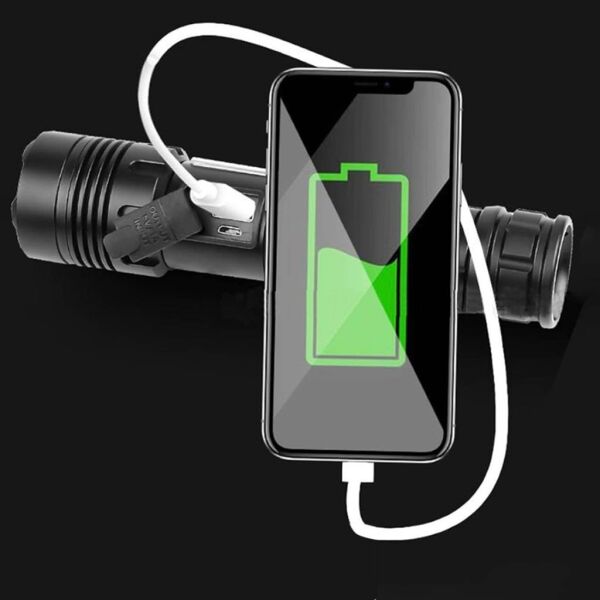 Black Watton 7 Mod TX6 Powerbank 3.000 Lümen El Feneri