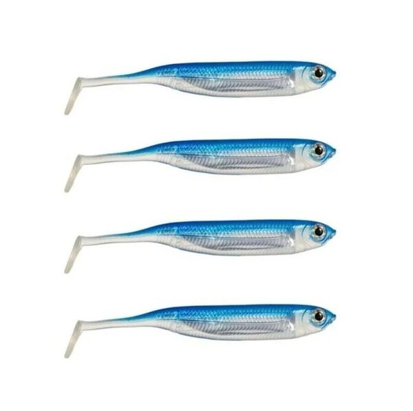 Ryuji Real Fish 10cm Silikon Yem [4 Adet] BLUE