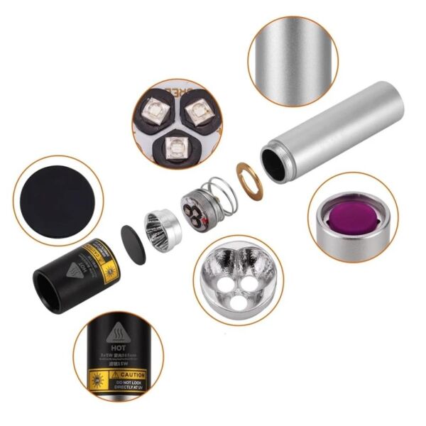 Black Watton 15 Watt 365NM Ultraviyole Sahte Para Işığı