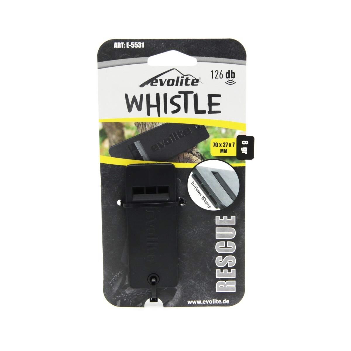 Evolite Rescue 126 Db Güvenlik Düdüğü SİYAH