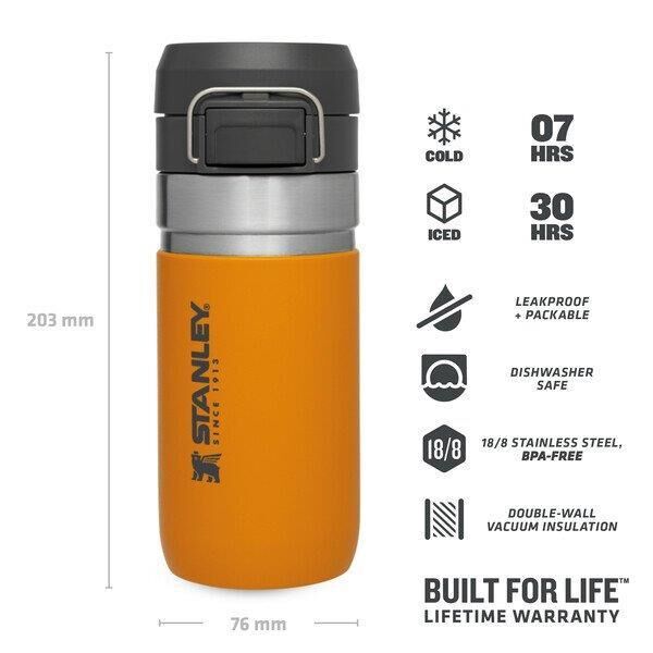 Stanley The Quick Flip Paslanmaz Çelik Soğuk Su Termosu 0.47 LT TURUNCU