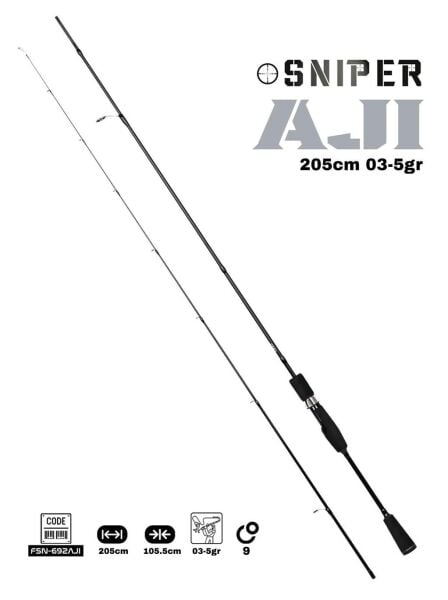 Fujin Sniper 205cm 03-5gr Aji LRF Kamışı