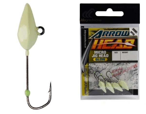 Hayabusa Arrow Micro Jig Head Glow No:6 1.5Gr