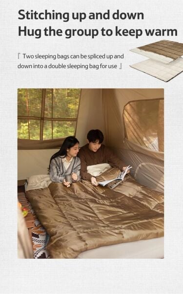 Naturehike LT250 Zarf Tarzı Pamuklu Uyku Tulumu -11°C