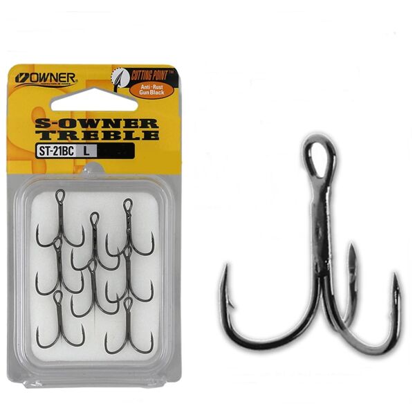 Owner S-Owner Treble 5621 ST-21BC Black Chrome Çarpma Olta İğnesi BLACK - NO:8