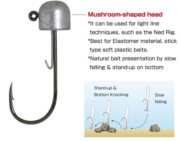 Owner 4151 Block Head JigHead Lead - NO:1/0 - 3/16 OZ