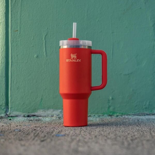 Stanley Quencher H2.O FlowState Tumbler Pipetli Termos Bardak 1.18 Lt TURUNCU