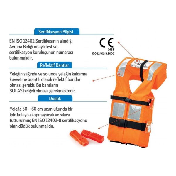 Mesica GDR-001 100 Newton Boyunduruk Can Yeleği YETİŞKİN