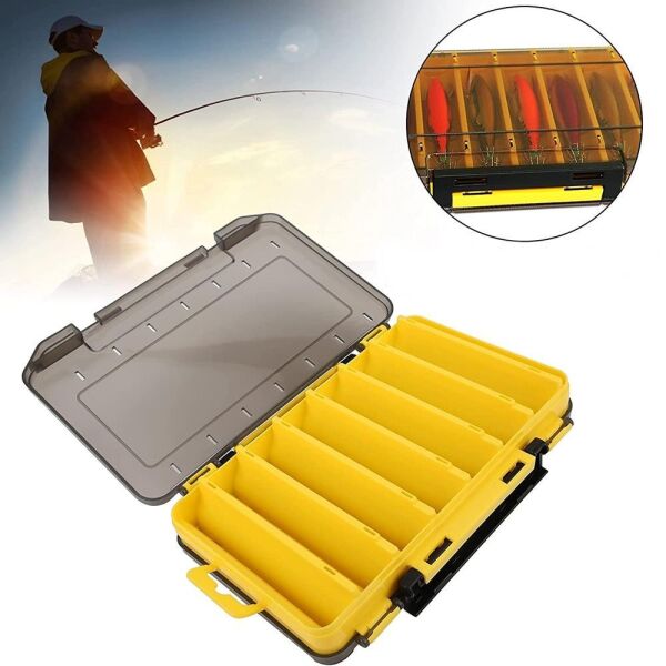 Sea Horse Lure Box Çift Taraflı 195*110*35 cm ( L ) Suni Yem Kutusu Sarı