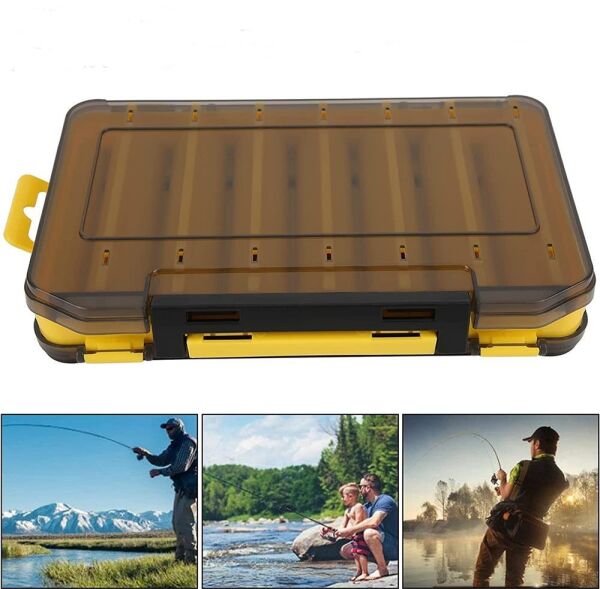 Sea Horse Lure Box Çift Taraflı 195*110*35 cm ( L ) Suni Yem Kutusu Sarı