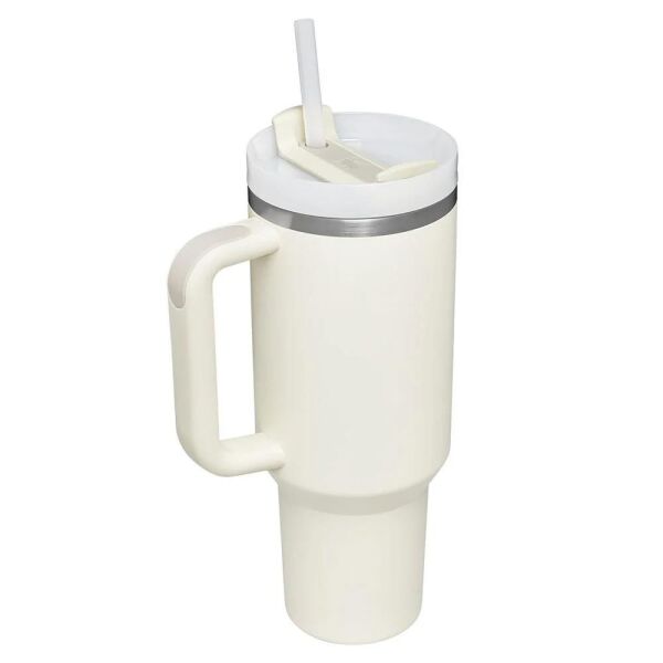 Stanley Quencher H2.O FlowState Tumbler Pipetli Termos Bardak 1.18 Lt Cream Tonal