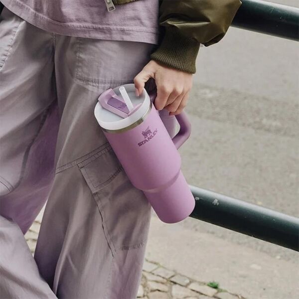 Stanley Quencher H2.O FlowState Tumbler Pipetli Termos Bardak 1.18 Lt Lilac