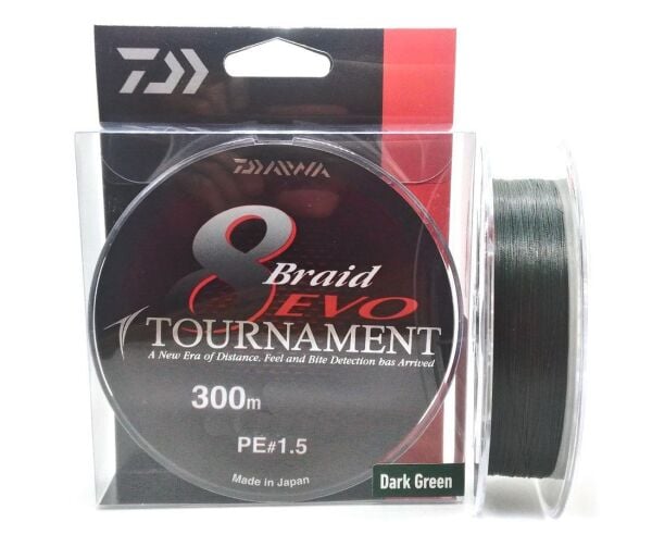 Daiwa Tournament 8 Braid Evo Dark Green Olta Misinası 300Mt Dark Green - 0,18 MM