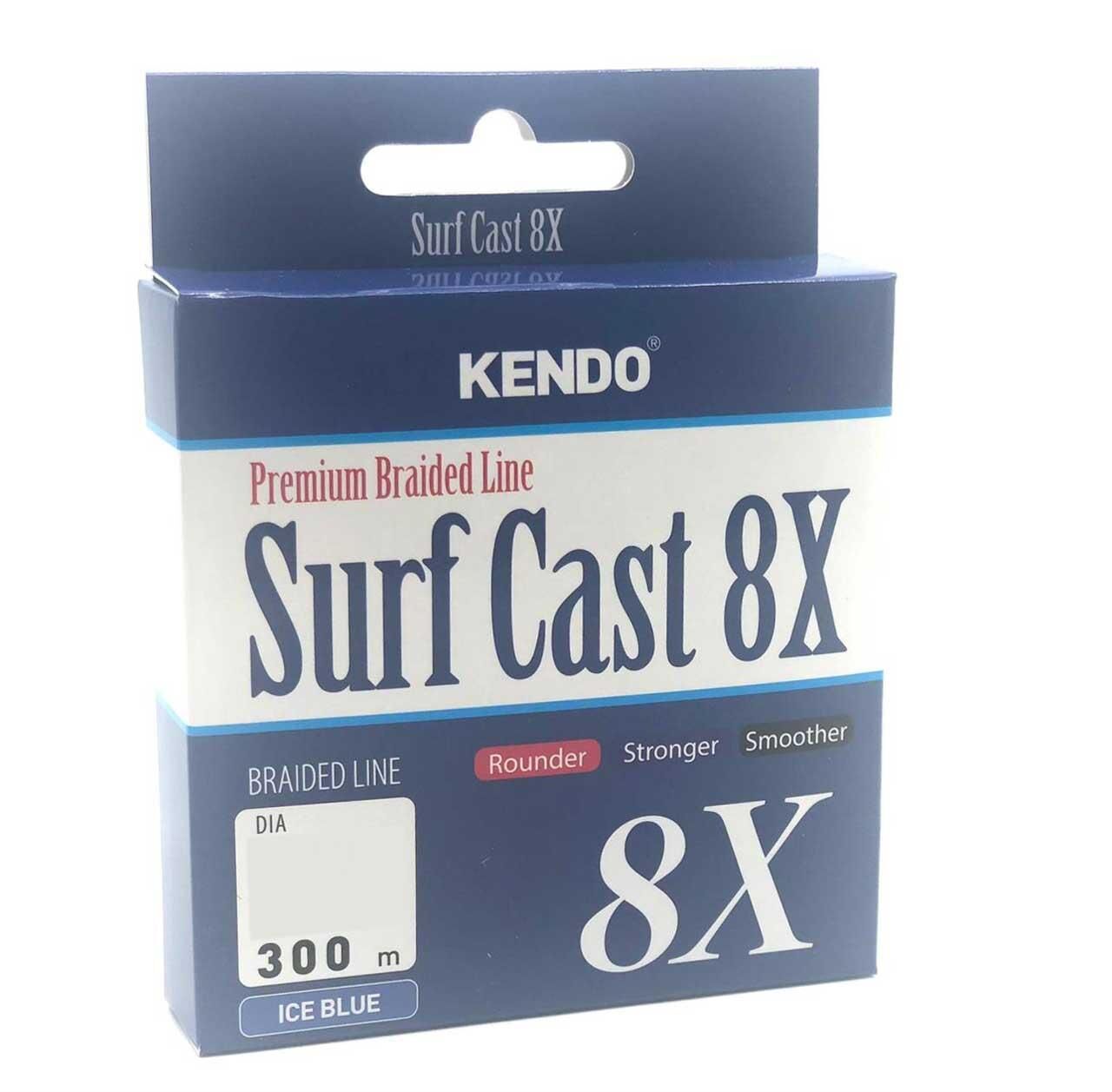 Kendo Surf Cast 8X Fighting ( Ice Blue ) Örgü İp Olta Misinası 300mt Ice Blue - 0,10 mm
