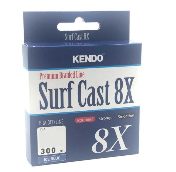Kendo Surf Cast 8X Fighting ( Ice Blue ) Örgü İp Olta Misinası 300mt Ice Blue - 0,15 mm