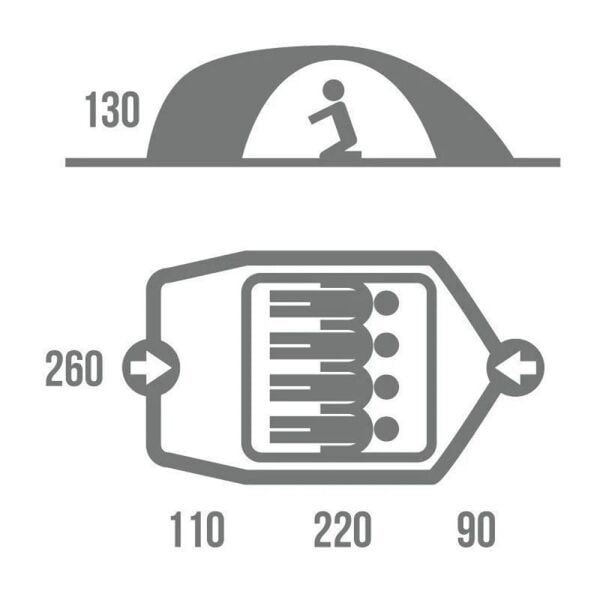 Husky Baron Yeşil 4 Kişilik Çadır