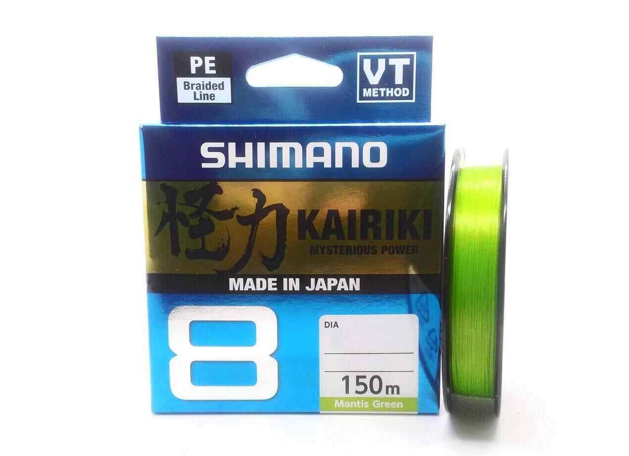 Shimano Kairiki PE Mantis Green 8 Örgü İp Olta Misinası 150Mt Mantis Green - 0,06 MM