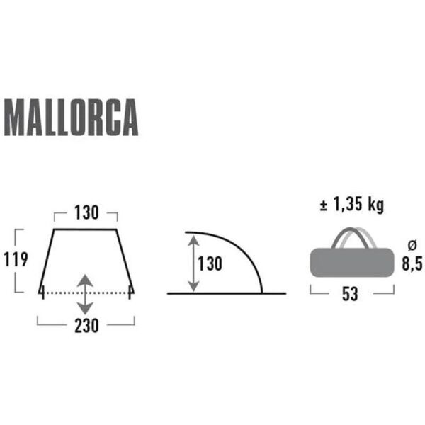 High Peak Mallorca Tek Kişilik Plaj Tentesi Mavi/Gri