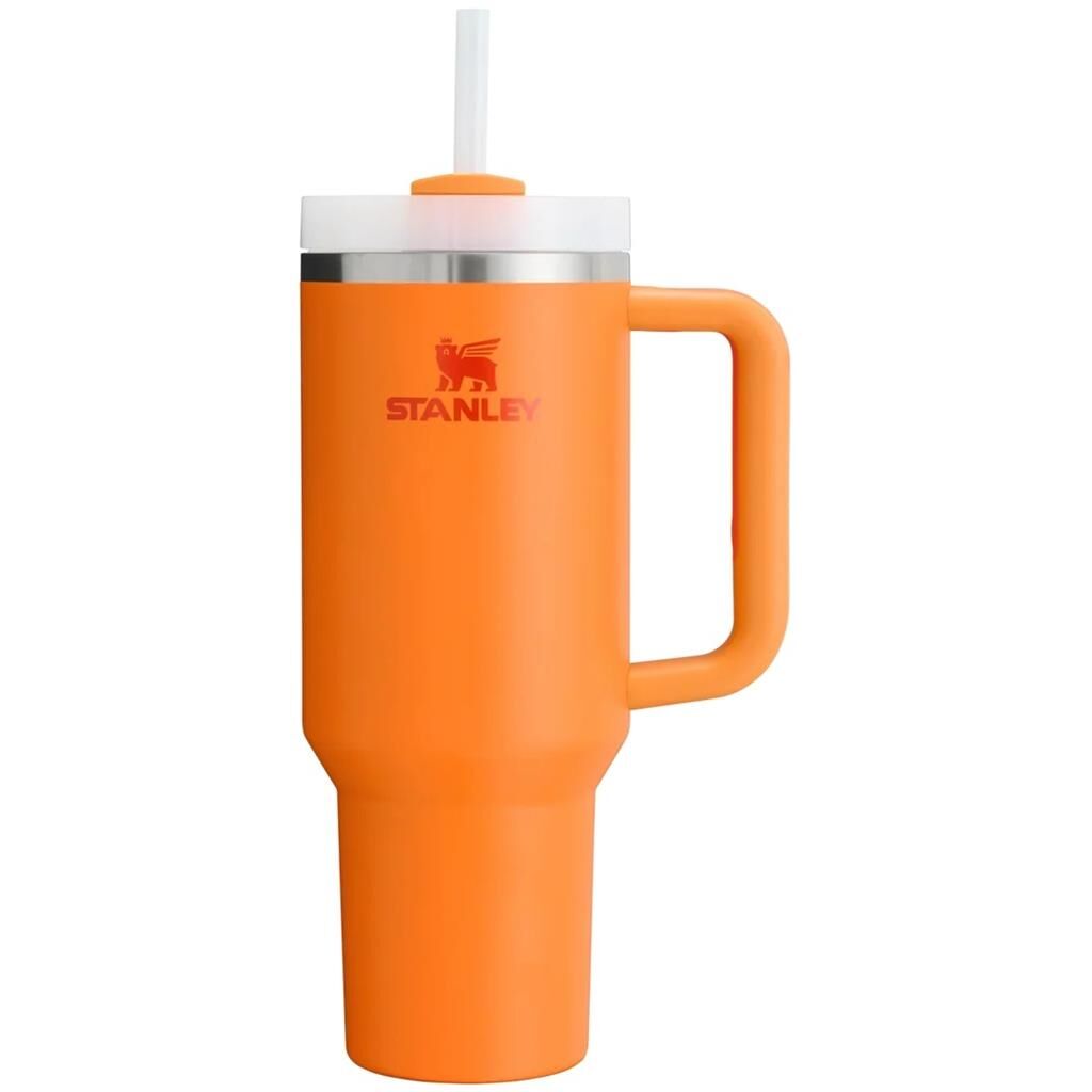 Stanley Quencher H2.O FlowState Tumbler Pipetli Termos Bardak 1.18 Lt Goldenrod Coral