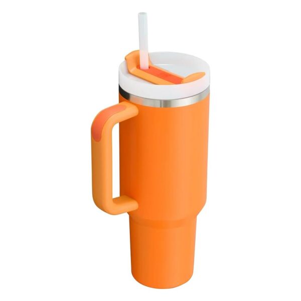 Stanley Quencher H2.O FlowState Tumbler Pipetli Termos Bardak 1.18 Lt Goldenrod Coral