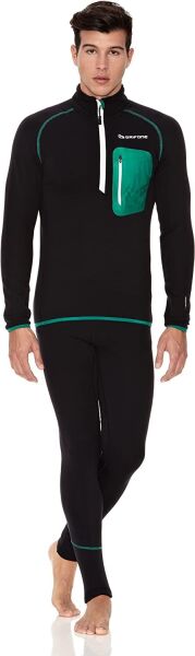 Grifone Murray Yarım Fermuarlı Polar Siyah-Yeşil - L