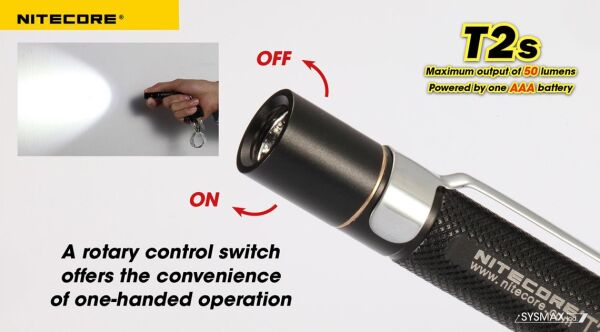 Nitecore T2S 50 Lümen El Feneri (1xAAA)