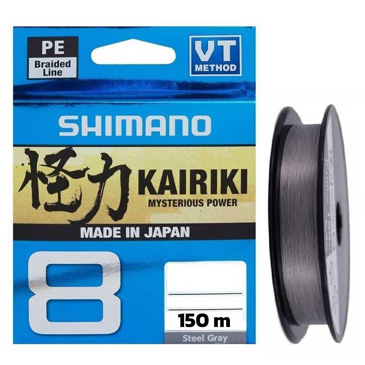 Shimano Kairiki PE Steel Gray x8 İp Olta Misinası 150mt Steel Gray - 0,13 mm