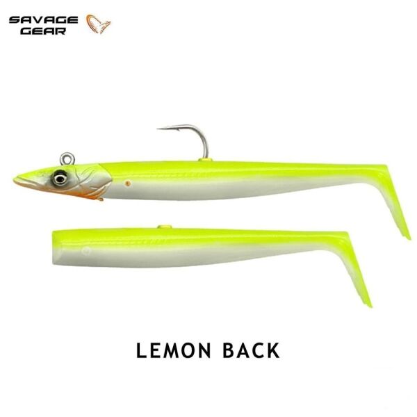 Savage Gear Sandeel V2 12cm 22gr 2+1 Silikon Yem LEMON BACK