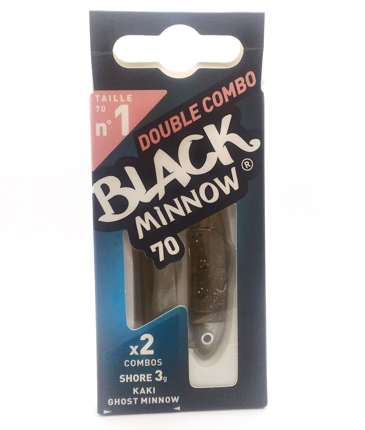 Fiiish Black Minnow BM70\1 BM758 2X-Gövde 3g Silikon Yem-Combo Kakı Ghost Minnow