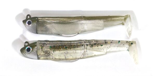 Fiiish Black Minnow BM70\1 BM758 2X-Gövde 3g Silikon Yem-Combo Kakı Ghost Minnow