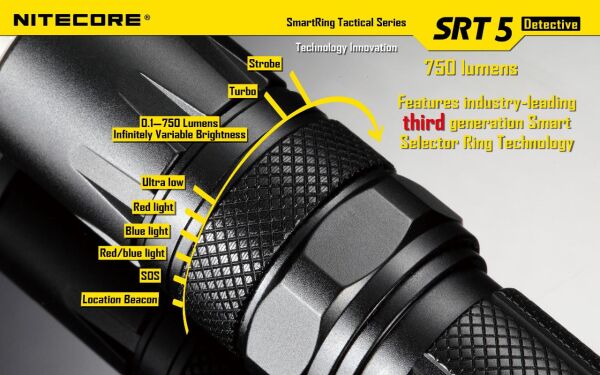 Nitecore SRT5 750 Lümen El Feneri (1x18650)