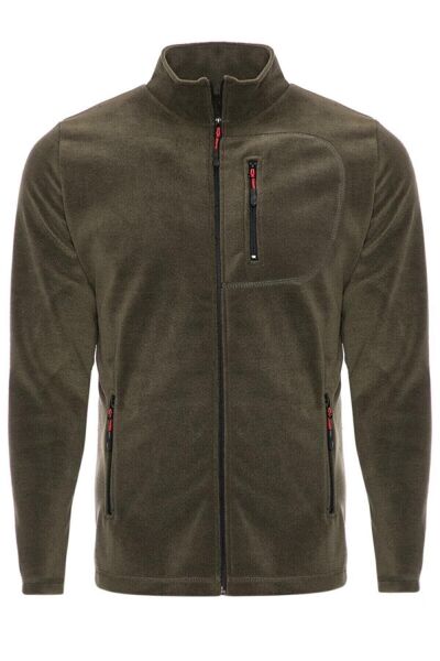 North Trace Winter Pass Tam Fermuarlı Erkek Polar HAKİ - L