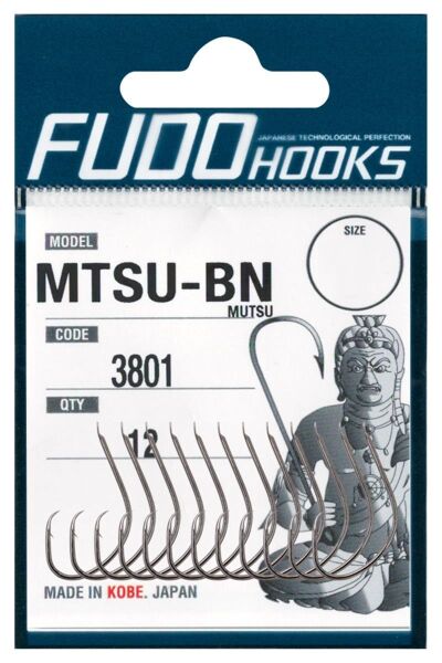 Fudo 3801 MTSU-BN Mutsu Black Nikel Olta İğnesi Black Nickel - NO:2/0