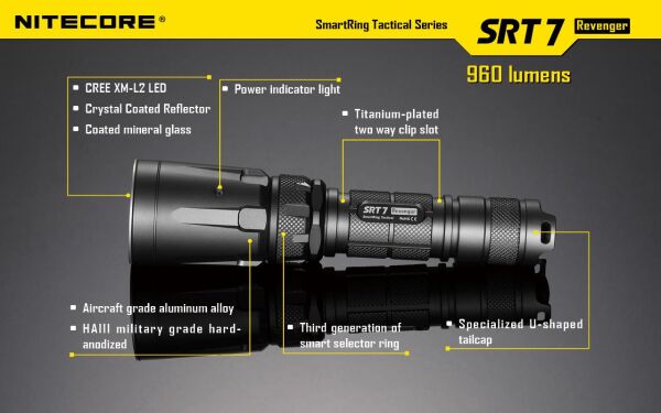 Nitecore SRT7 960 Lümen El Feneri (1x18650)
