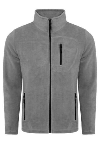 North Trace Winter Pass Tam Fermuarlı Erkek Polar GRİ - 2XL