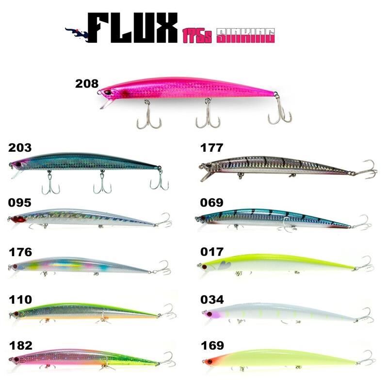 Fujin Flux 175 mm 29 gr Sinking Maket Balık All Glow