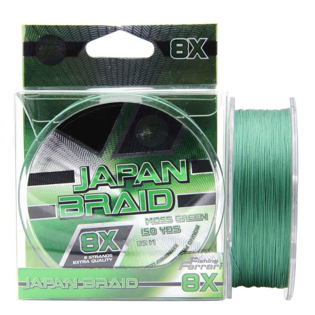 Lineaeffe Japon Braid Moss Green 8 Örgü İp Olta Misinası 135mt Moss Green - 0,12 mm