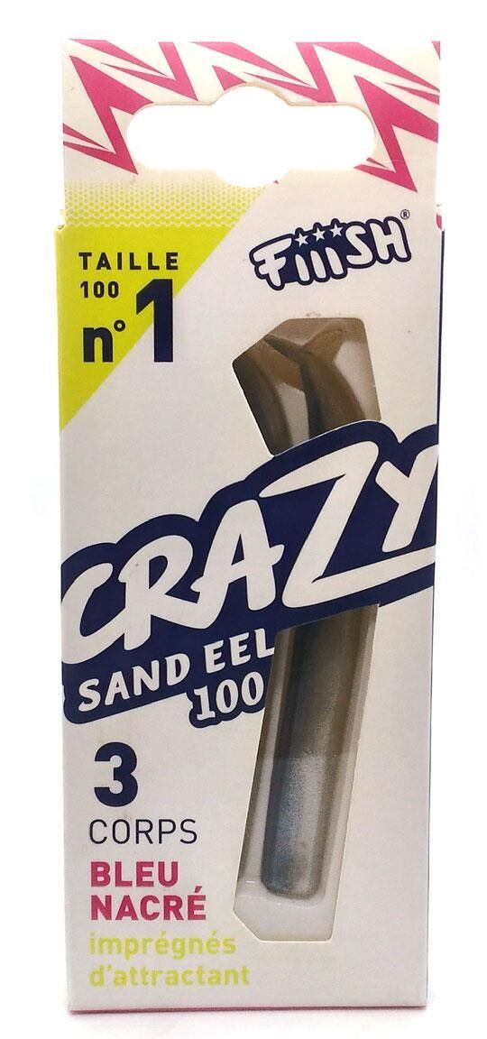 Fiiish Crazy Sandeel CSE100\1 CSE237 3X-Gövde Bleu Nacre Silikon Yem