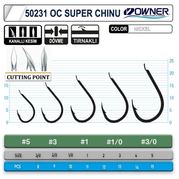 Owner 50231 Cut Super Chinu White Olta İğnesi