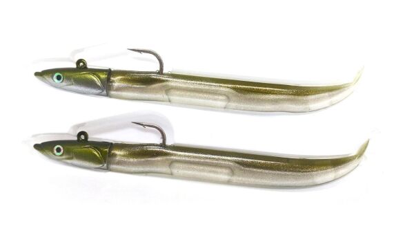 Fiiish Crazy Sandeel CSE100\1 CSE800 Double Combo Off Shore 10g Kaki Silikon Yem