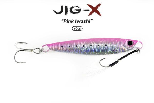 Fujin Jig-X 60 gr Shore Jigging - Jig Yem BLUE PİNK